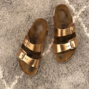 Birkenstock rose gold sandal